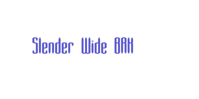 Slender Wide BRK Font Download