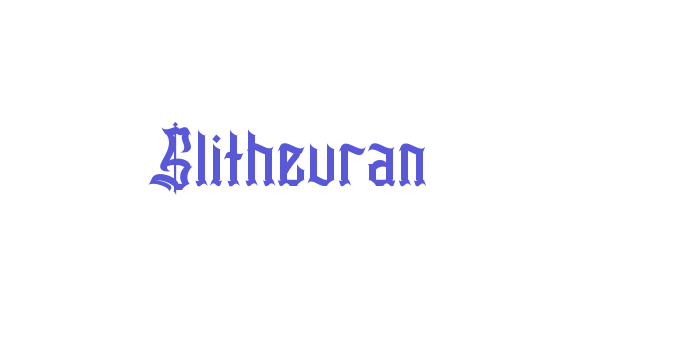 Slithevran Font Download