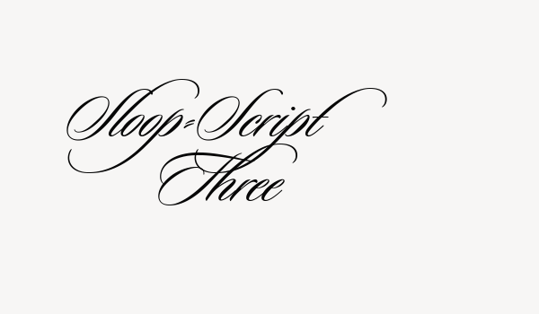 Sloop-Script Three Font