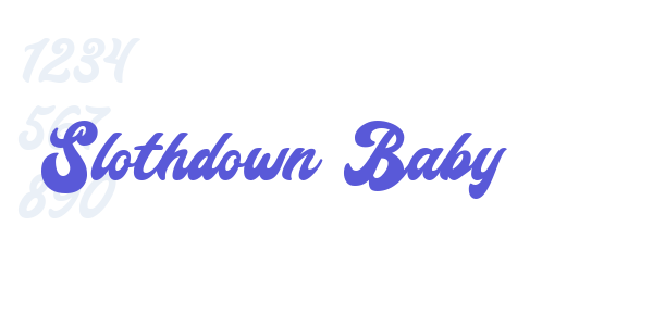 Slothdown Baby font