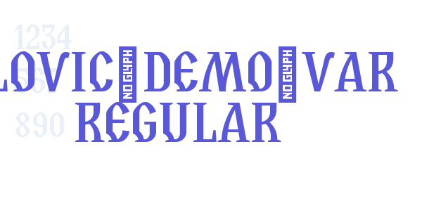 Slovic_Demo_Var Regular font free