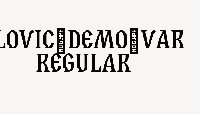 Slovic_Demo_Var Regular font download