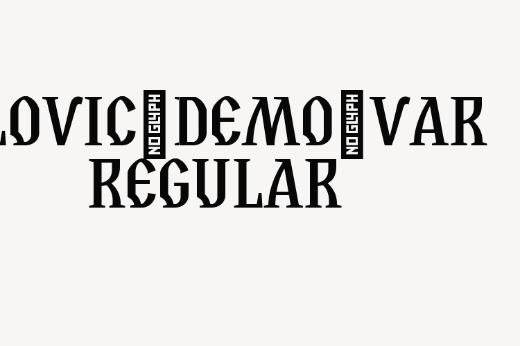 Slovic_Demo_Var Regular font download