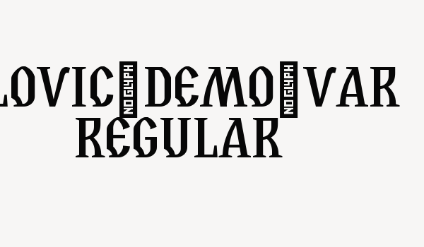 Slovic_Demo_Var Regular Font