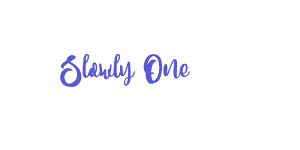 Slowly One font free