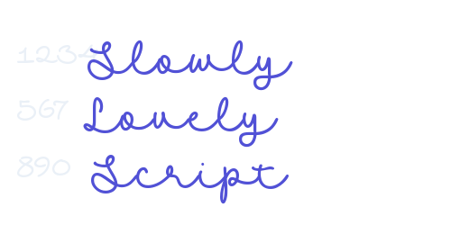 Slowly Lovely Script-font-download