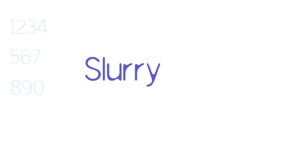 Slurry font free