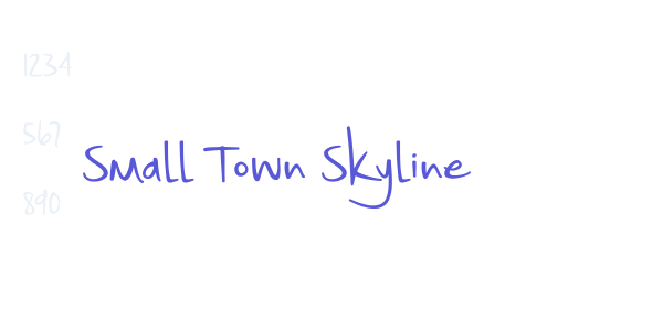 Small Town Skyline font free