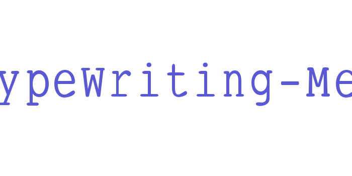 SmallTypeWriting-Medium Font