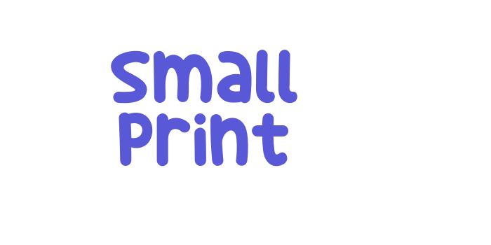 Small Print Font