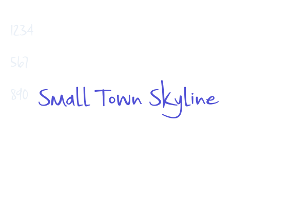 Small Town Skyline Font Download