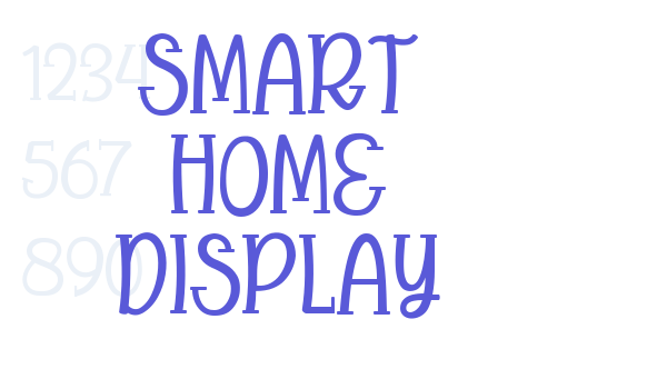 Smart home Display Font