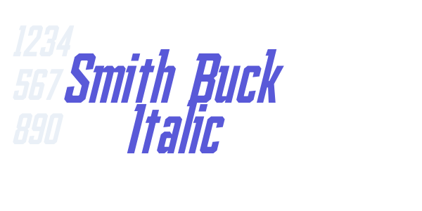 Smith Buck Italic font free