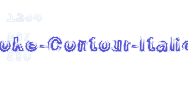 Smoke-Contour-Italic font