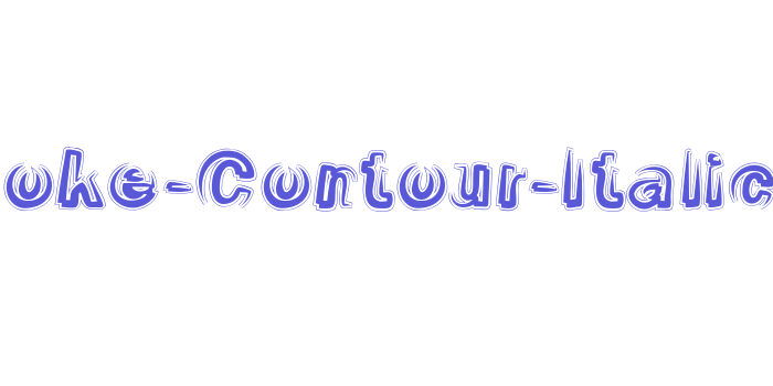 Smoke-Contour-Italic Font Download