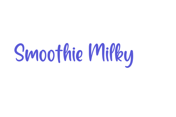 Smoothie Milky Font