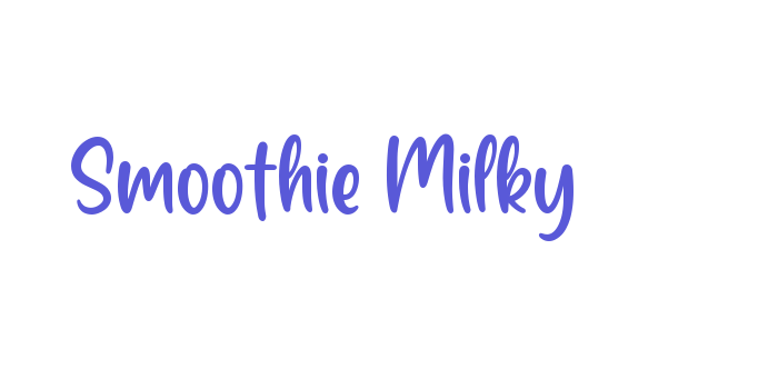 Download Smoothie Milky Font