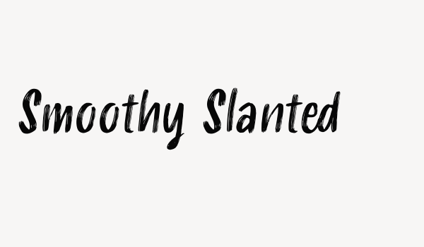 Smoothy Slanted Font