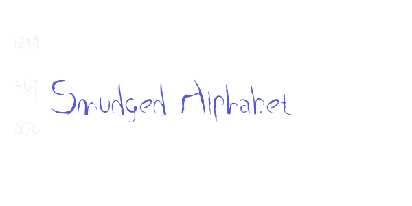 Smudged Alphabet font free