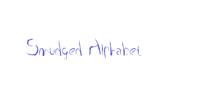 Smudged Alphabet Font Download