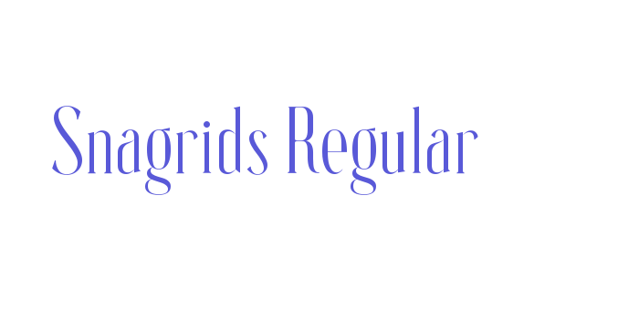 Snagrids Regular Font Download