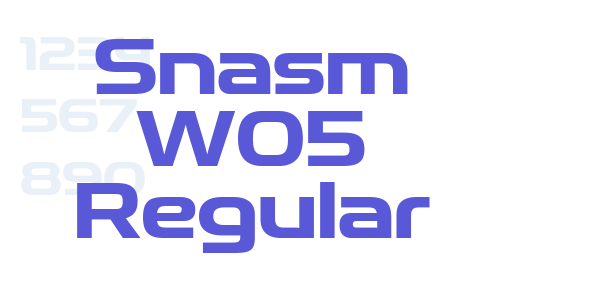 Snasm W05 Regular font free