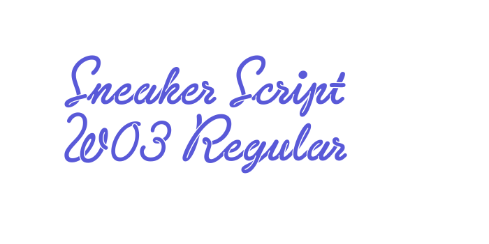 Sneaker Script W03 Regular Font Download