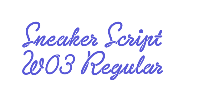 Sneaker Script W03 Regular Font