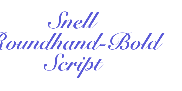 Snell Roundhand-Bold Script Font Download