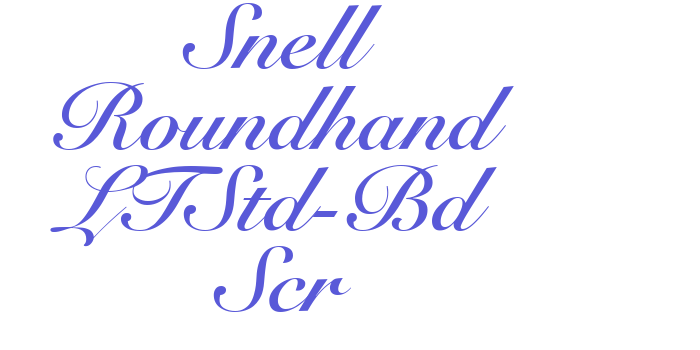 Snell Roundhand LTStd-Bd Scr Font Download