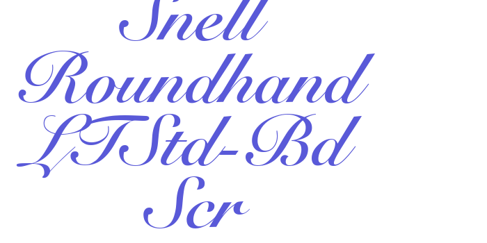 Snell Roundhand LTStd-Bd Scr Font