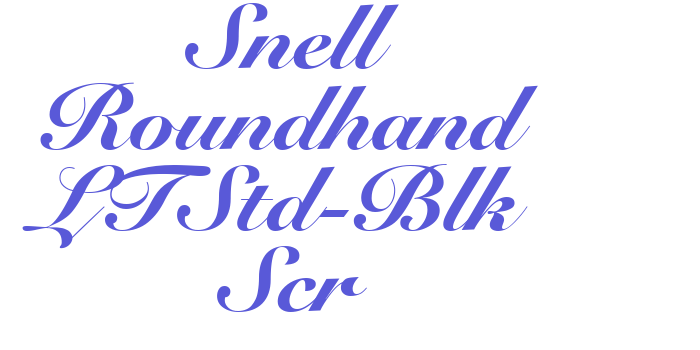 Snell Roundhand LTStd-Blk Scr Font Download