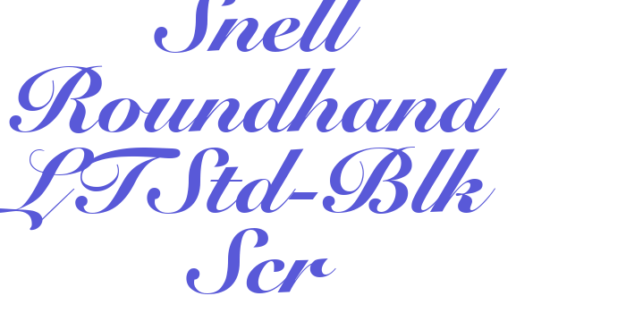 Snell Roundhand LTStd-Blk Scr Font