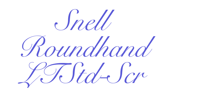 Snell Roundhand LTStd-Scr Font