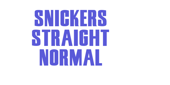 Snickers Straight Normal Font Download