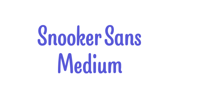 Snooker Sans Medium Font