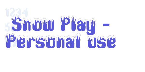 Snow Play – Personal use font