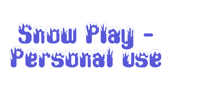 Snow Play – Personal use Font Download