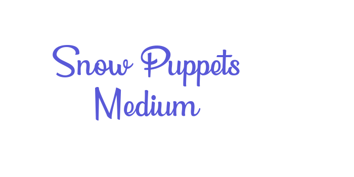 Snow Puppets Medium Font Download