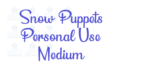 Snow Puppets Personal Use Medium-font-download