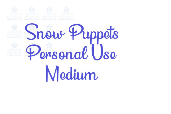 Snow Puppets Personal Use Medium