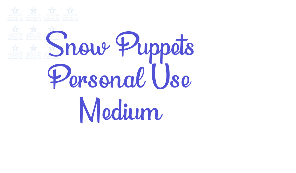 Snow Puppets Personal Use Medium-font-download