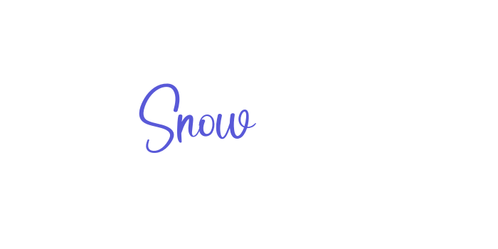 Snow Font