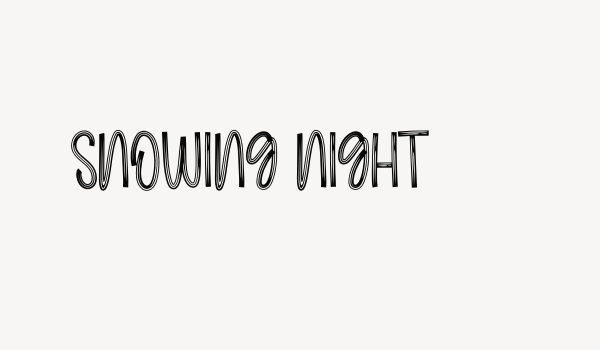 Snowing Night Font