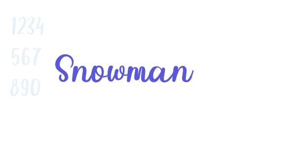 Snowman font free