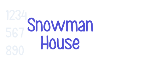 Snowman House-font-download