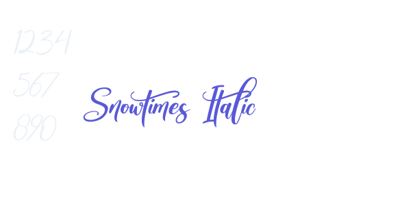 Snowtimes Italic font free