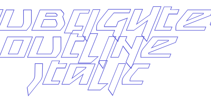 Snubfighter Outline Italic Font