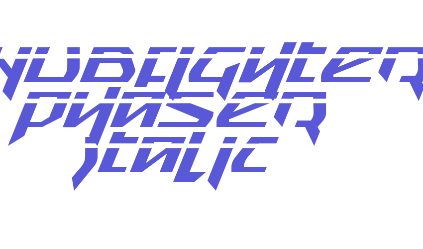 Snubfighter Phaser Italic Font Download