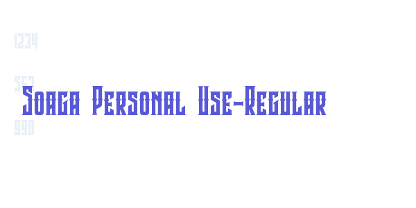 Soaga Personal Use-Regular font free